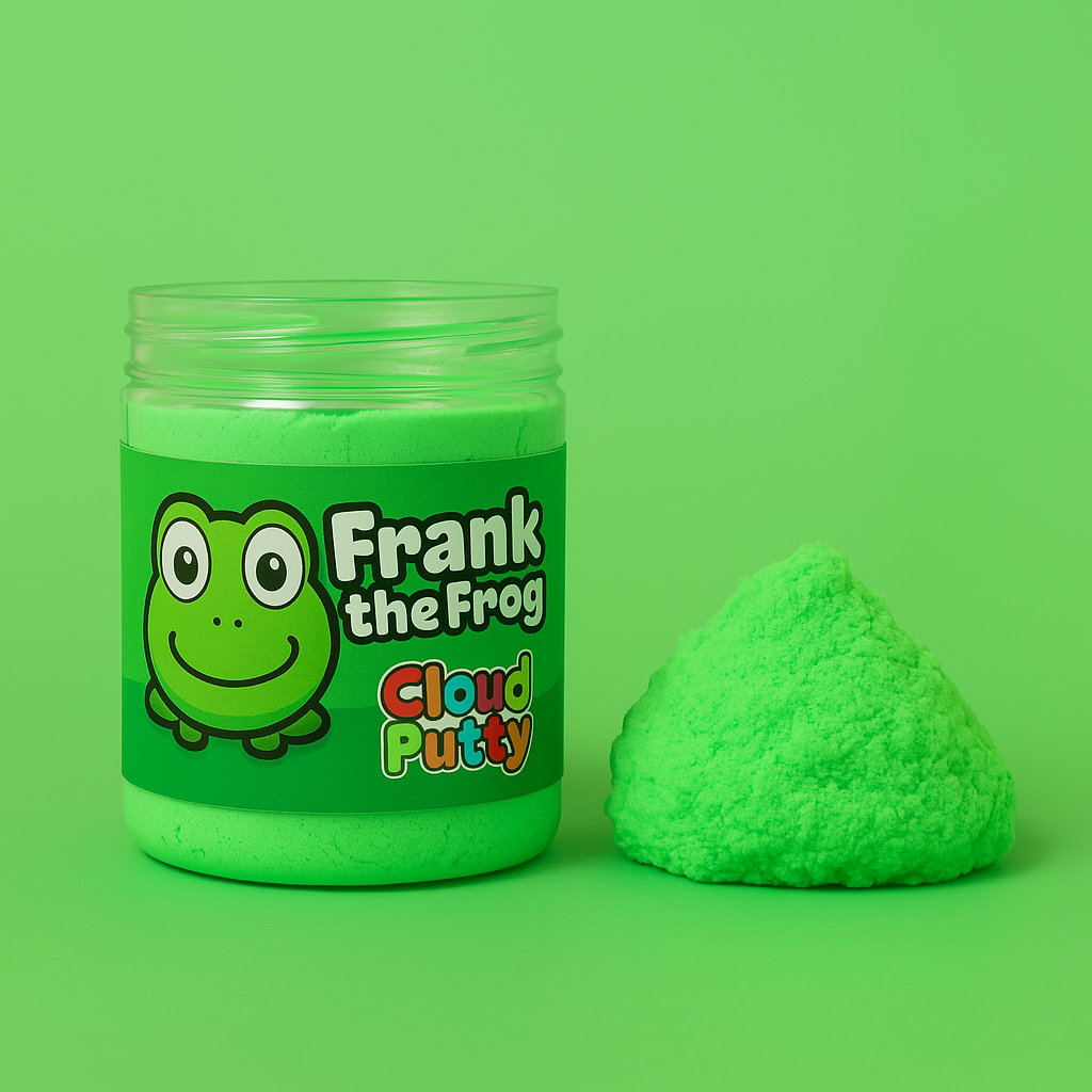 Frank the Frog Cloud Putty – Apple Scented Sensory Toy - Fidgeting Fingers