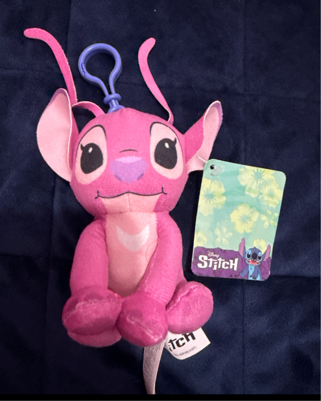 Angel keychain pink with clip - Fidgeting Fingers