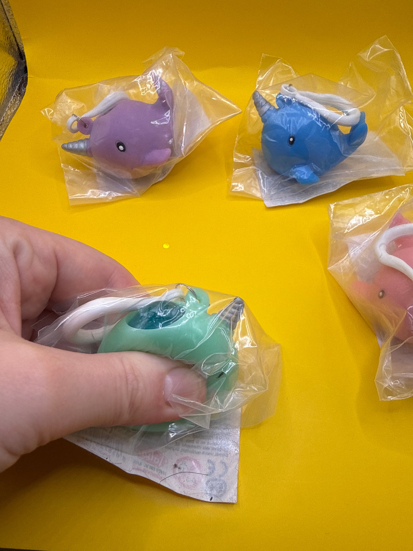 Squeeze Narwhal for keychain - Fidgeting Fingers