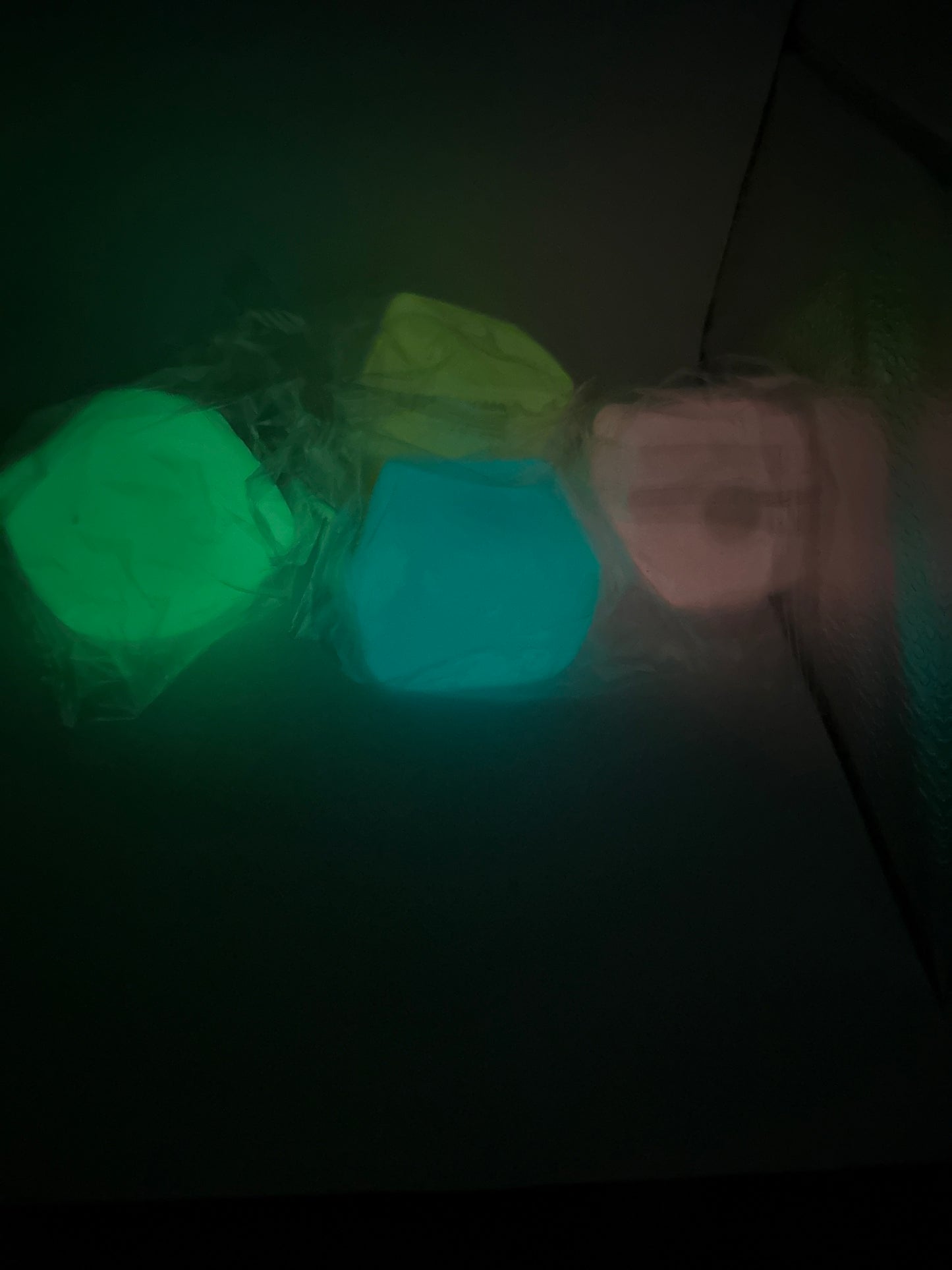 Glow in the dark sugar cubes - Fidgeting Fingers