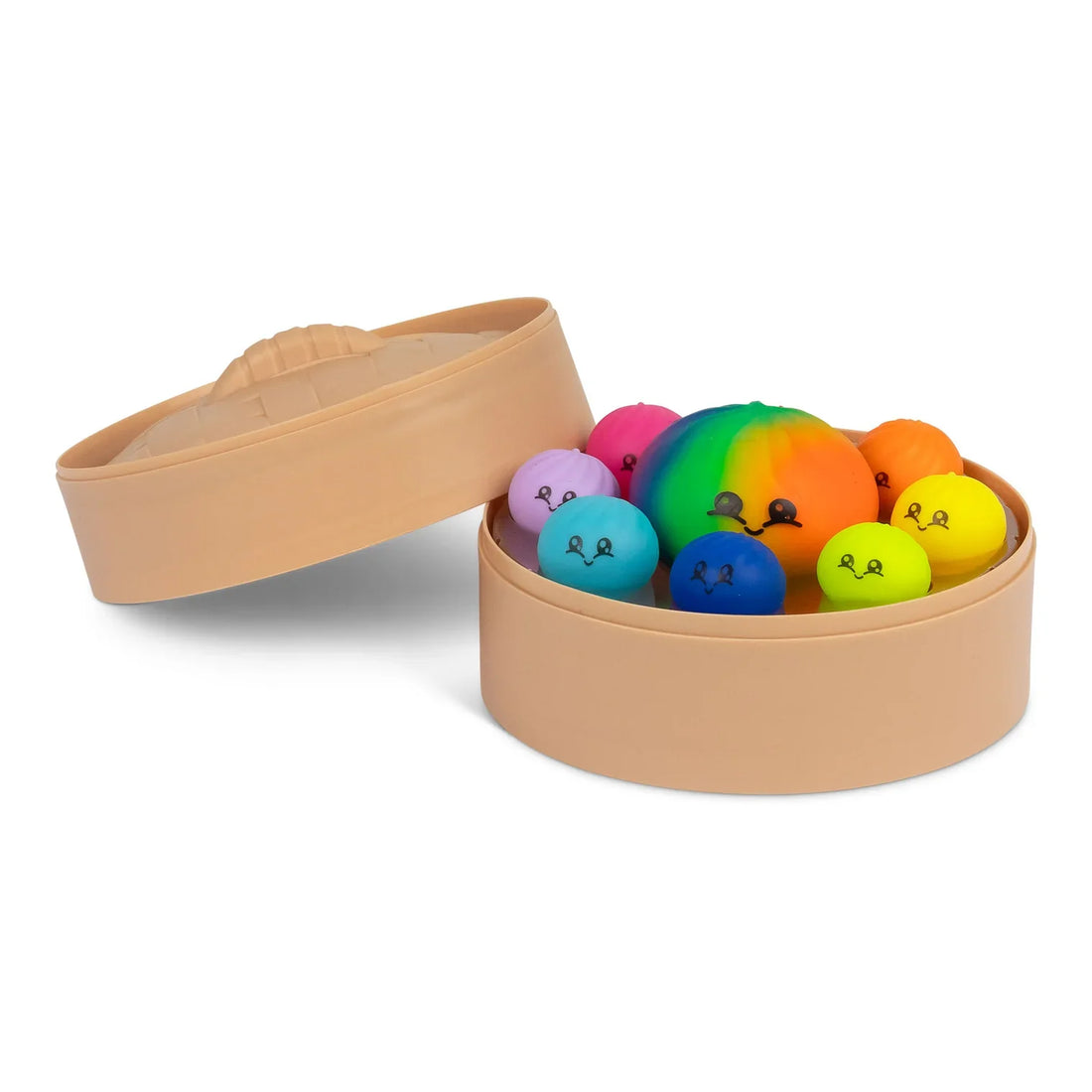 Scrunchems Mega Rainbow Dumpling Set with large rainbow and eight mini dumplings