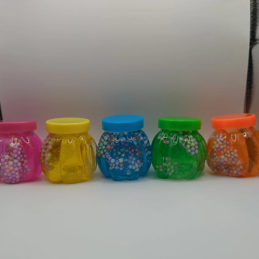 Small pots of putty with styrofoam - Fidgeting Fingers