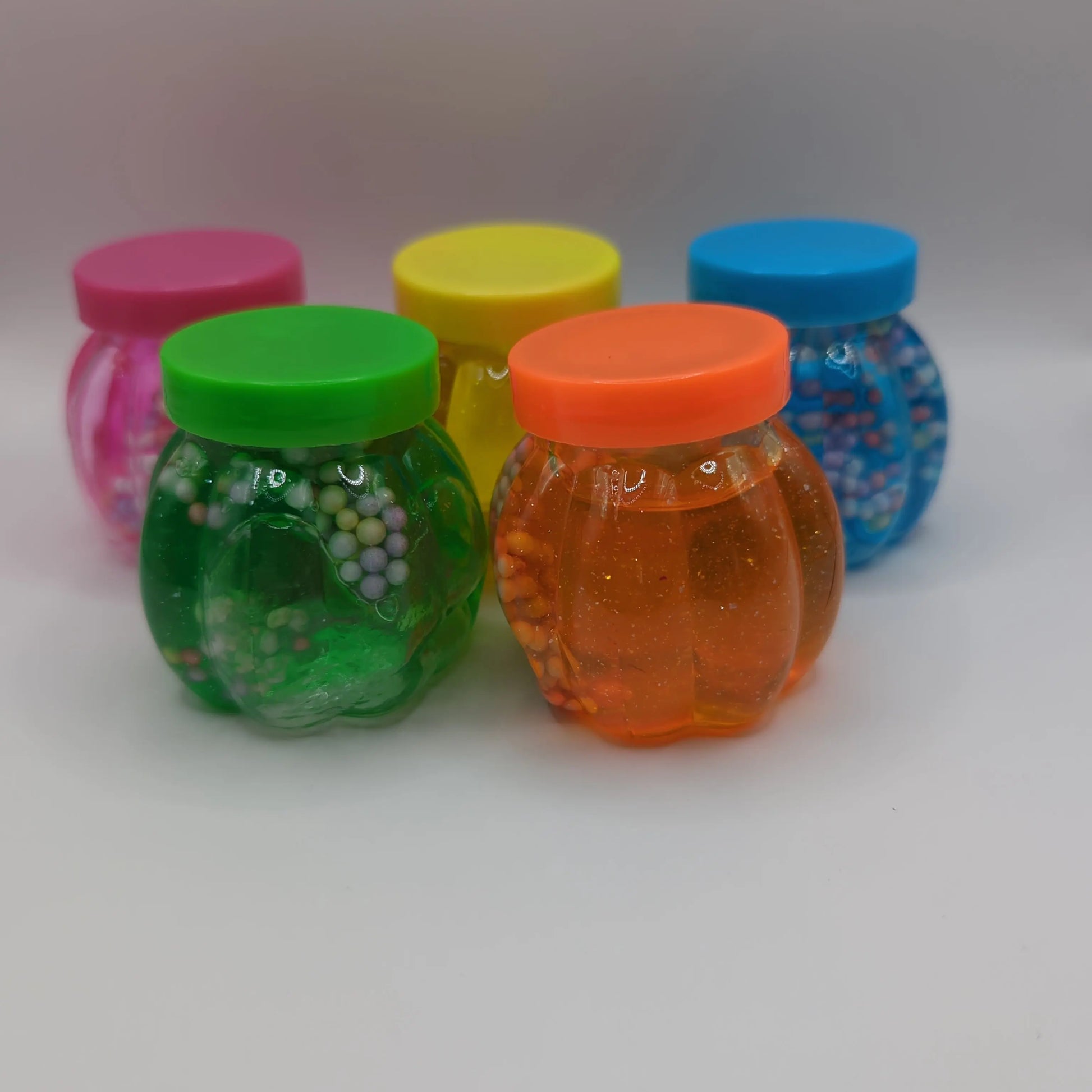 Small pots of putty with styrofoam - Fidgeting Fingers
