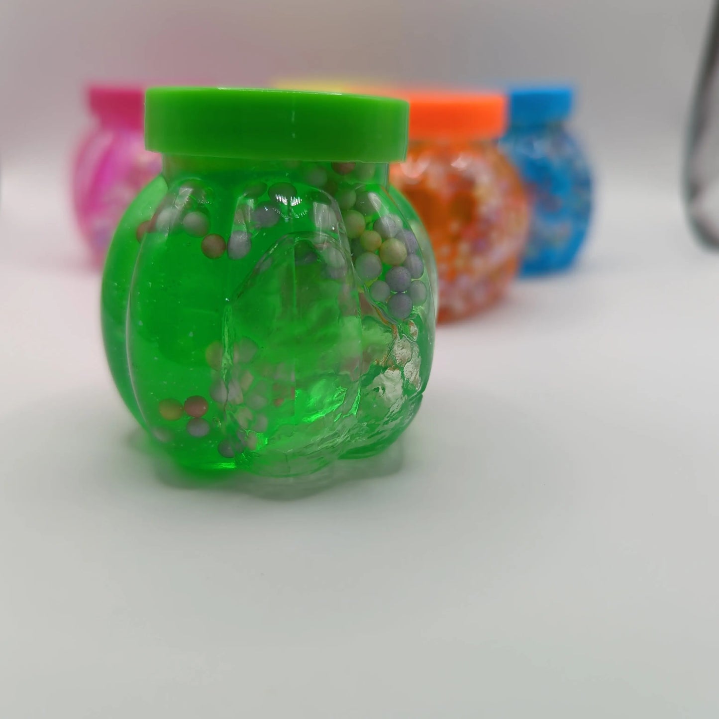 Small pots of putty with styrofoam - Fidgeting Fingers