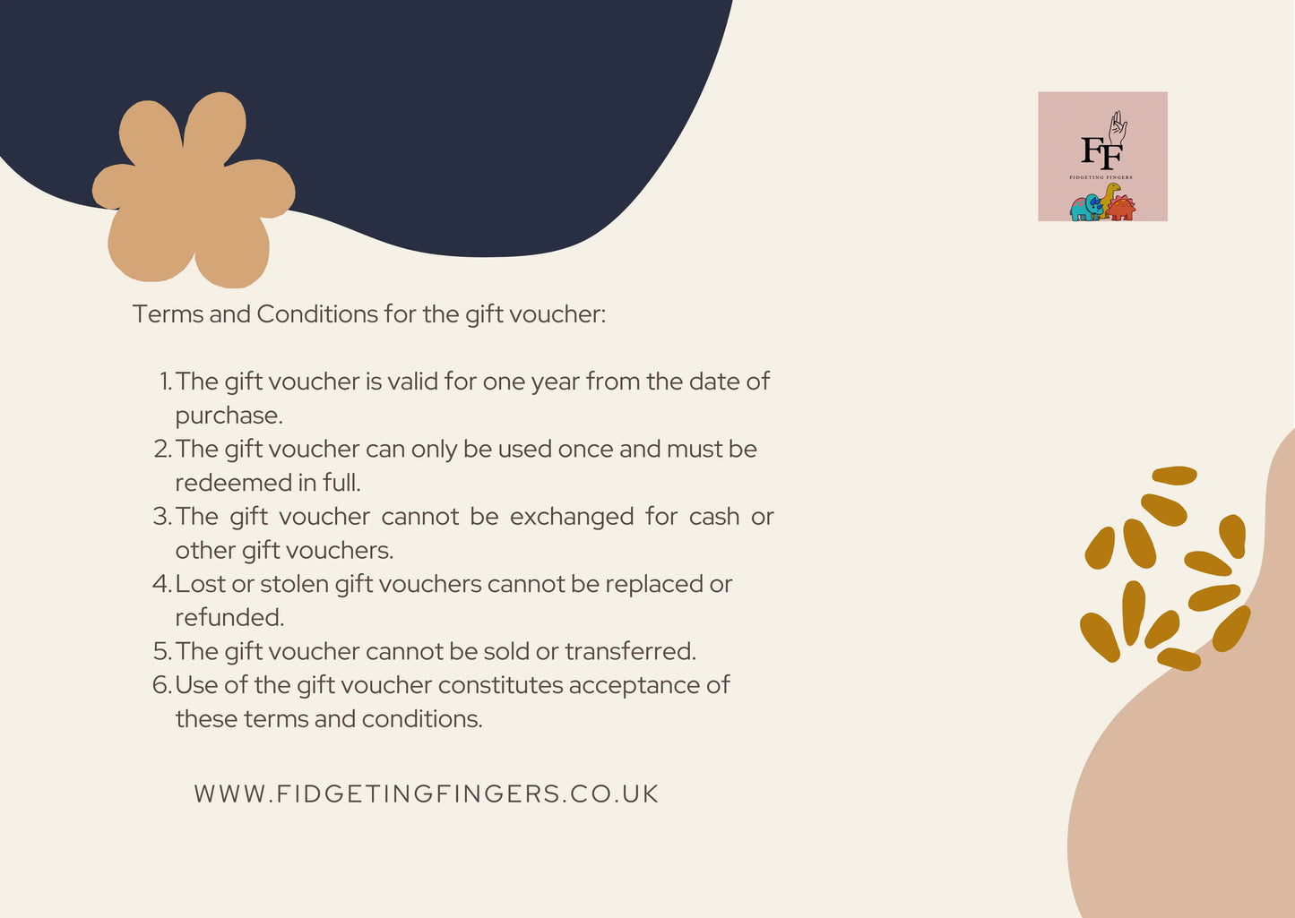 Fidgeting Fingers Gift Card - Fidgeting Fingers