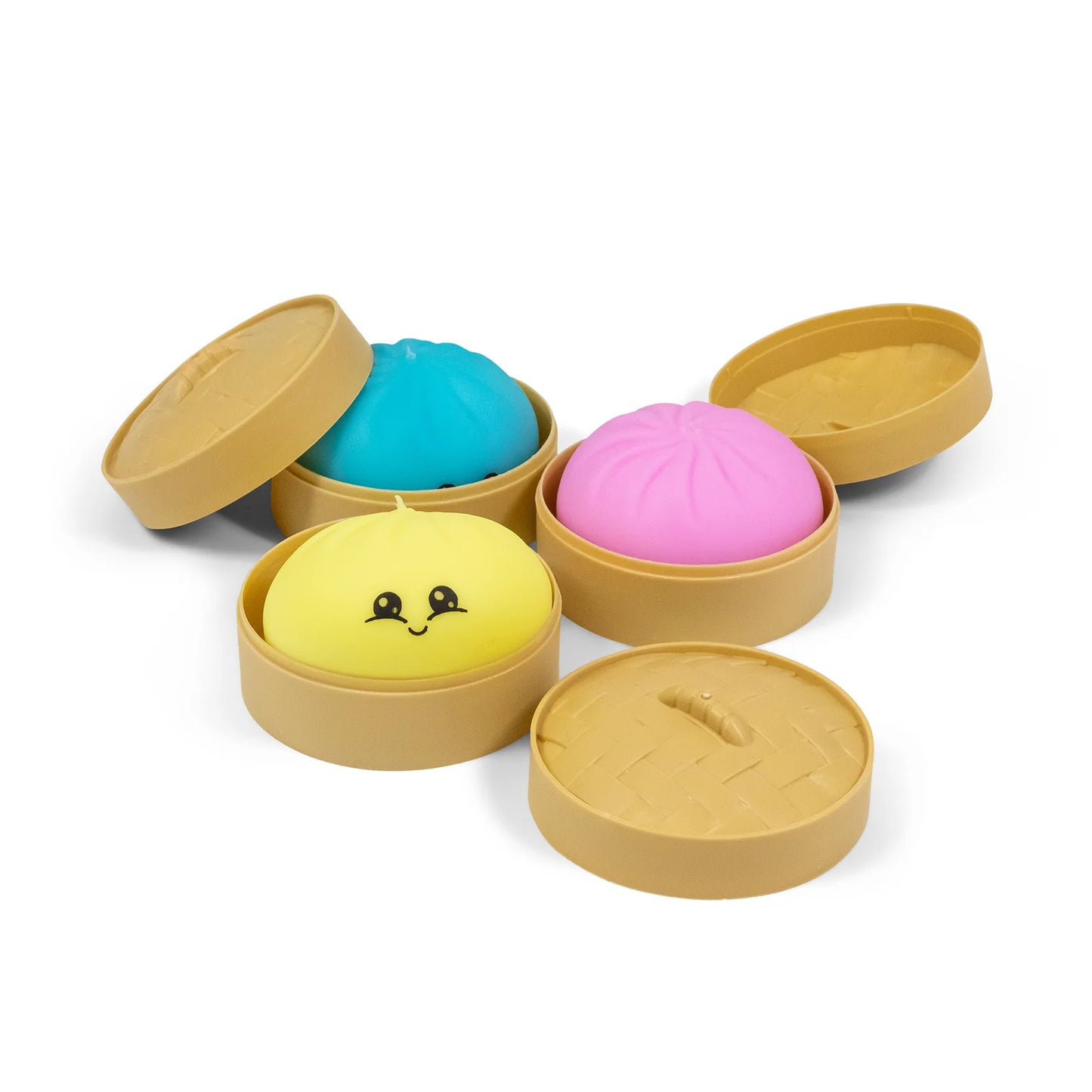 dumpling fidget toy in bamboo style case