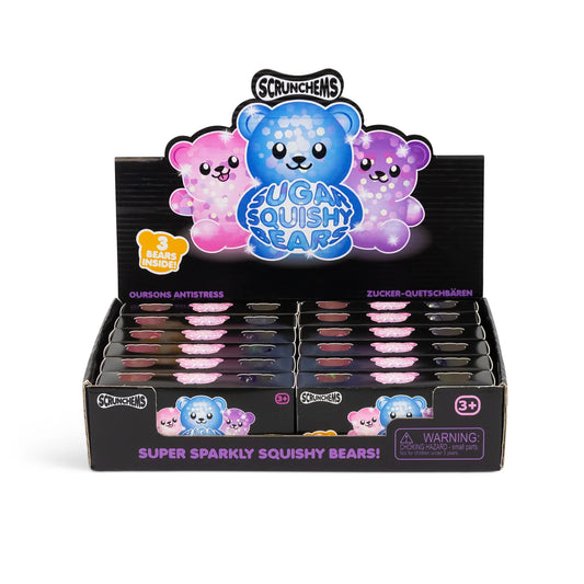 Scrunchems sugar diddy bears glitter squishy toys

Mini glitter sugar bear squishies 3 pack

Sensory squishy bears for kids and adults