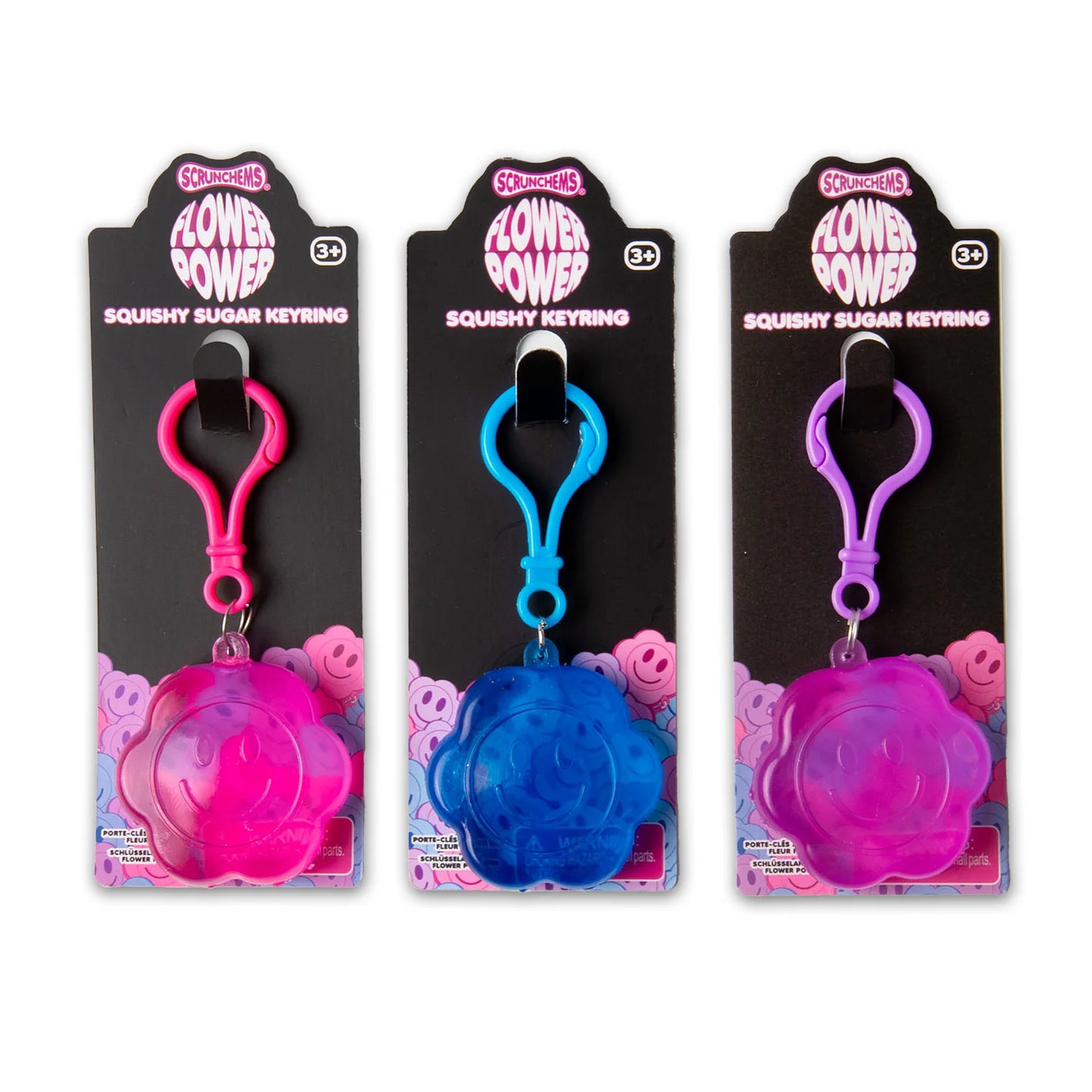 Flower Power Sugar Keychain – Squishy Fidget Toy & Stress Reliever