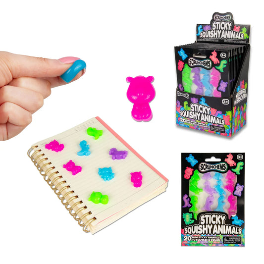 Scrunchems Sticky Squishy Animals 20 Pack - Fidgeting Fingers