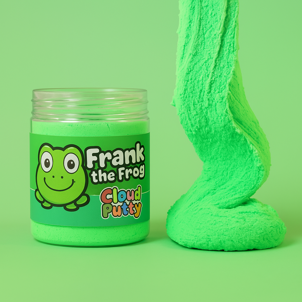 Frank the Frog Cloud Putty – Apple Scented Sensory Toy - Fidgeting Fingers