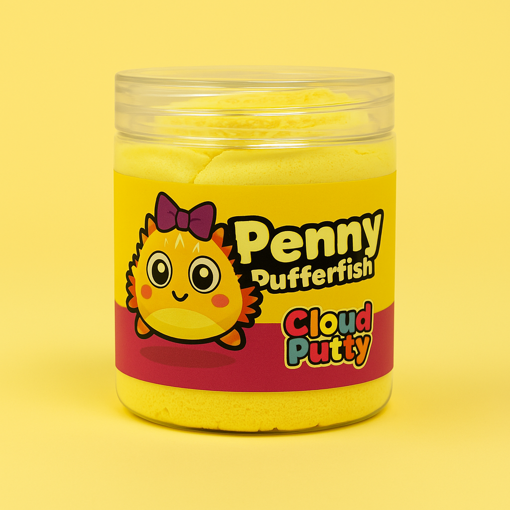 Penny Pufferfish Cloud Putty – Vanilla Scented Sensory Toy - Fidgeting Fingers