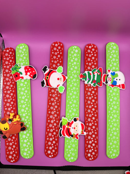 Decorative sticks with cartoon characters on a pink background