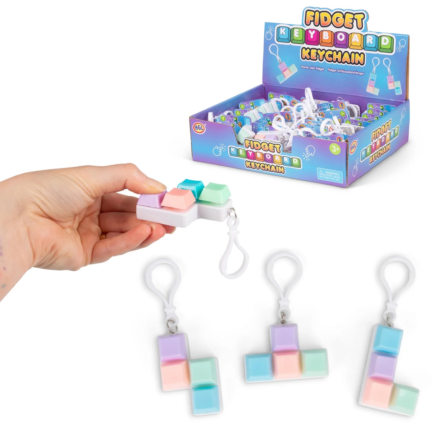 Fidget Keyboard Keychain - Fidgeting Fingers