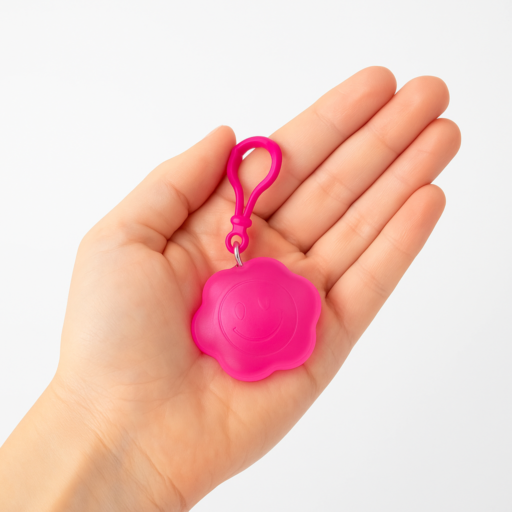 Flower Power Sugar Keychain – Squishy Fidget Toy & Stress Reliever