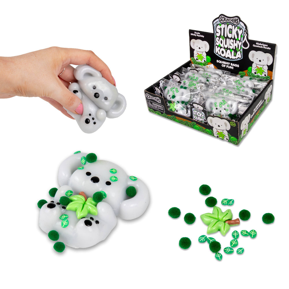 Scrunchems Sticky Squishy Koala grey sensory fidget toy