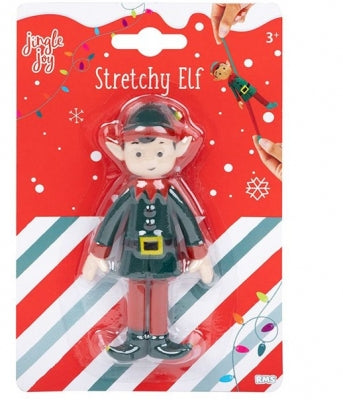 Stretchy Elf Christmas sensory fidget toy in red festive packaging