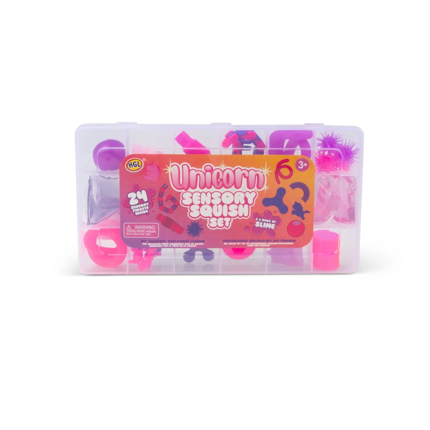 Unicorn sensory squish set in storage case