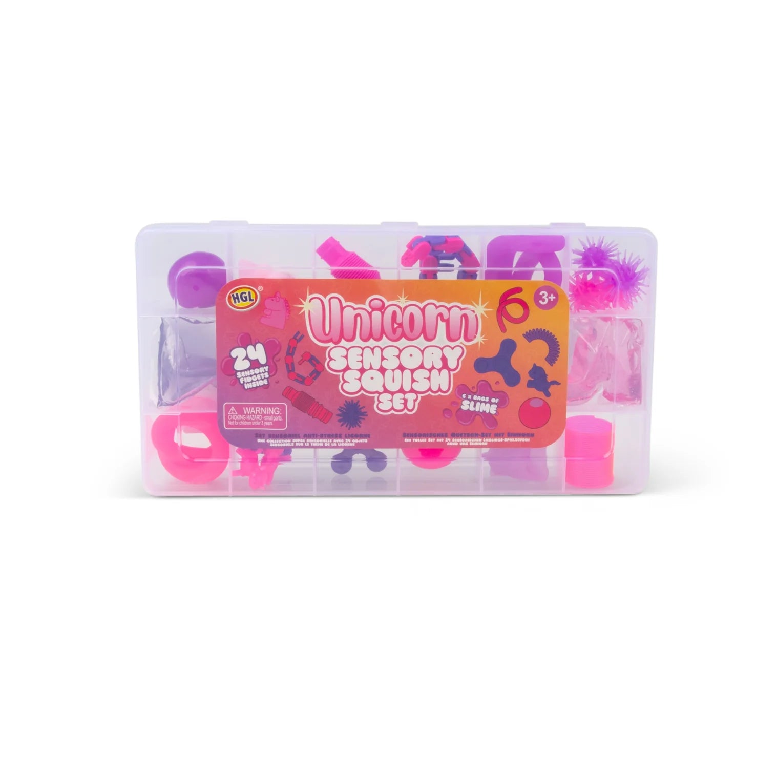 Unicorn sensory squish set in storage case